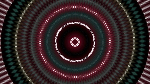 Abstract blinking spreading circle shapes animation effect of mandala hypnotic radial rings