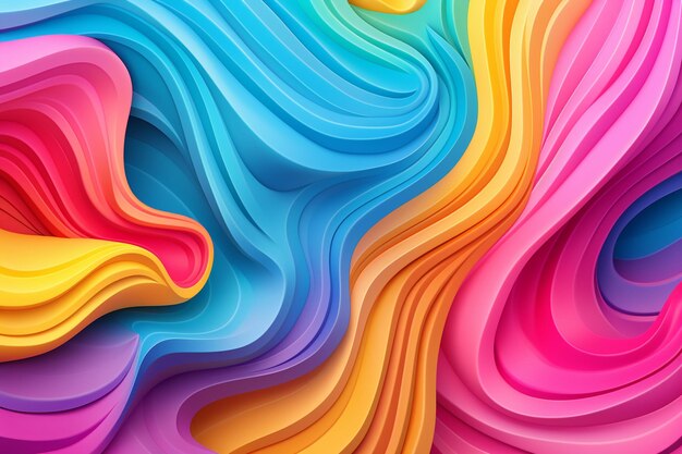 Abstract Bliss Harmonious Colorful Background
