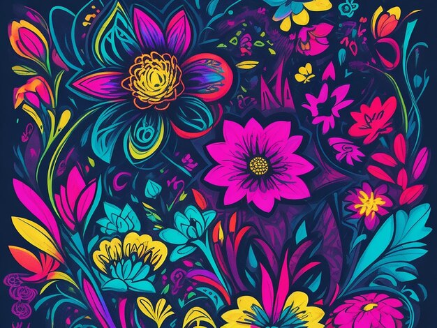 Abstract Bloemen patroon illustratie