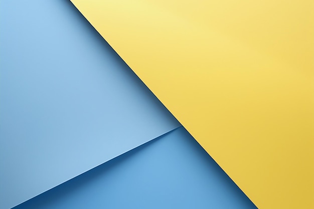 Фото Абстрактный синий и желтый фон минимальный дизайн 3d-рендер