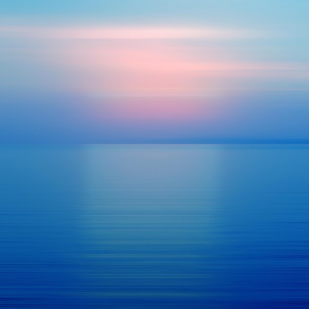 abstract blue background motion blurred of refraction in water with sunset on the sea at twilight times.