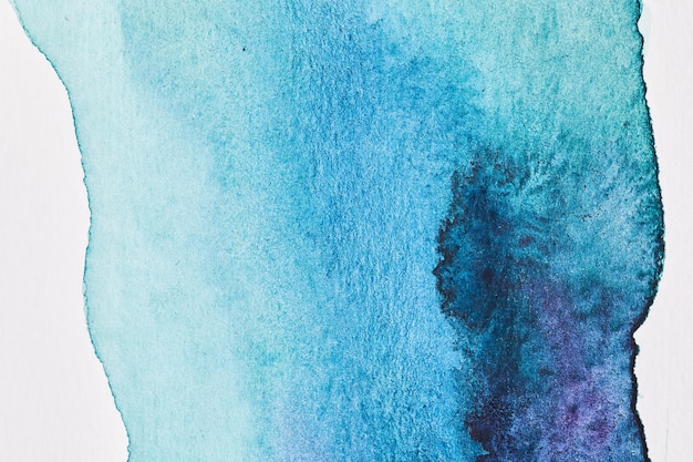 추상 파란색 배경 수채화 잉크 여러 가지 빛깔의 예술 콜라주 흰 종이에 아크릴 페인트의 얼룩과 브러시 스트로크