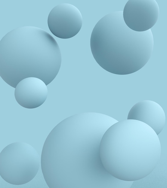 abstract blue background with blue ball 3d rendering