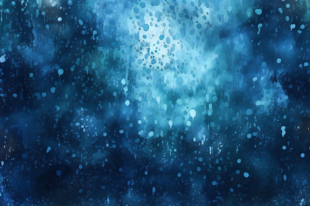 Photo abstract blue background with bokeh defocused lights and stars