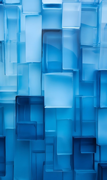 Abstract blue background with broken glass