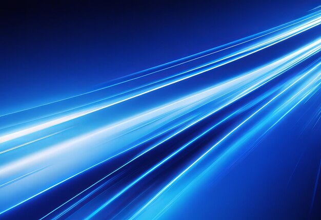 Abstract blue background with dynamic light eff