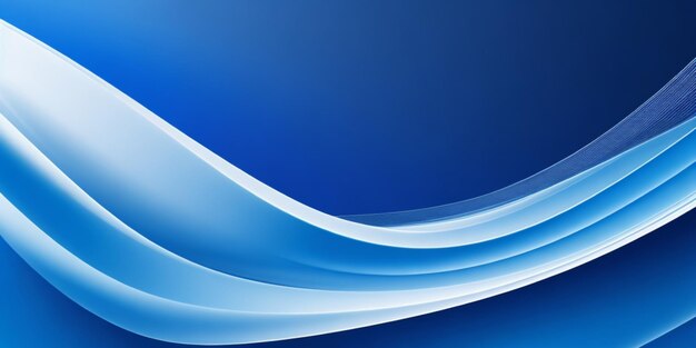 Abstract blue background with flowing curved lines