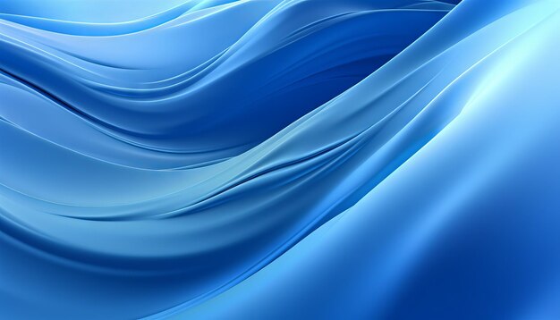 Abstract blue background with flowing smooth lines that shimmer and shine Generative ai