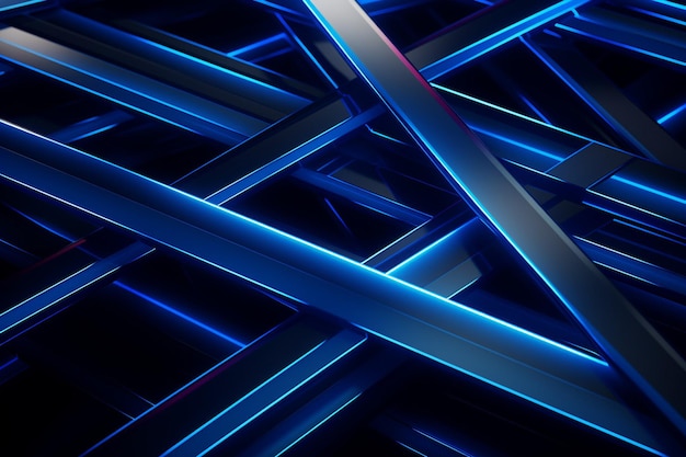 Photo abstract blue background with futuristic arrows in the style of dark teal