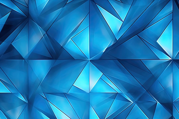 기하학적 모양이 있는 추상 파란색 배경 생성 AI