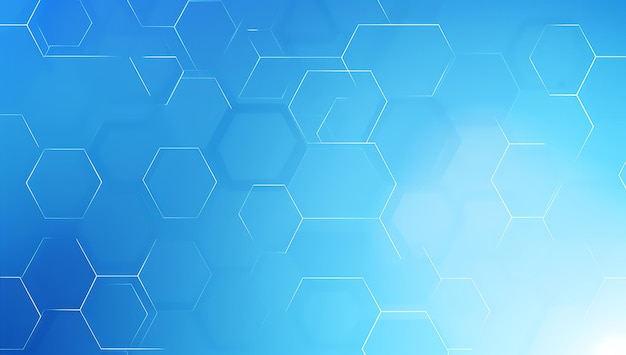 Abstract blue background with hexagon pattern