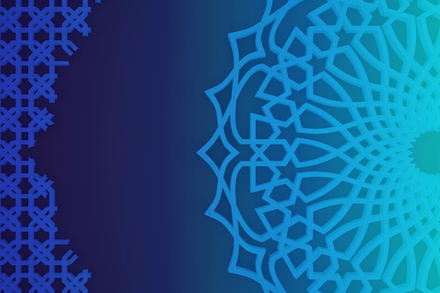 Abstract blue background with ornament