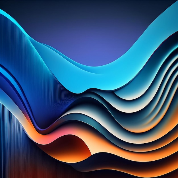 abstract blue background with smooth lines