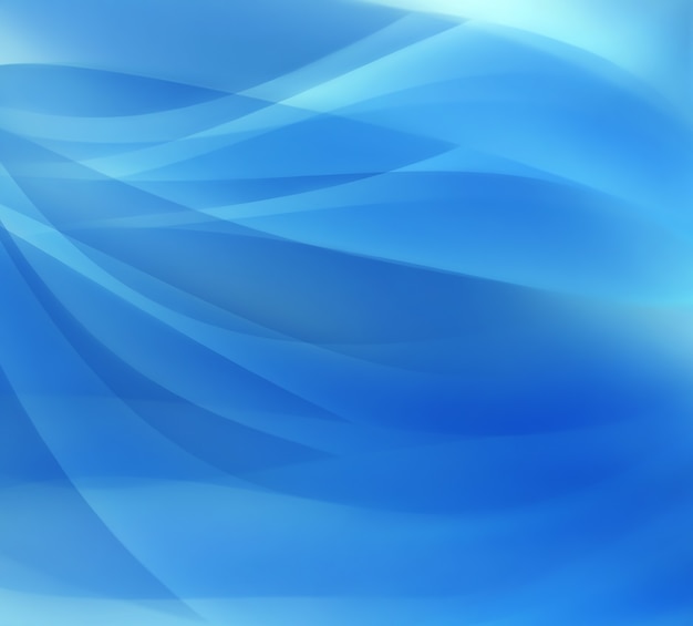 Фото Абстрактный синий фон с плавными линиями