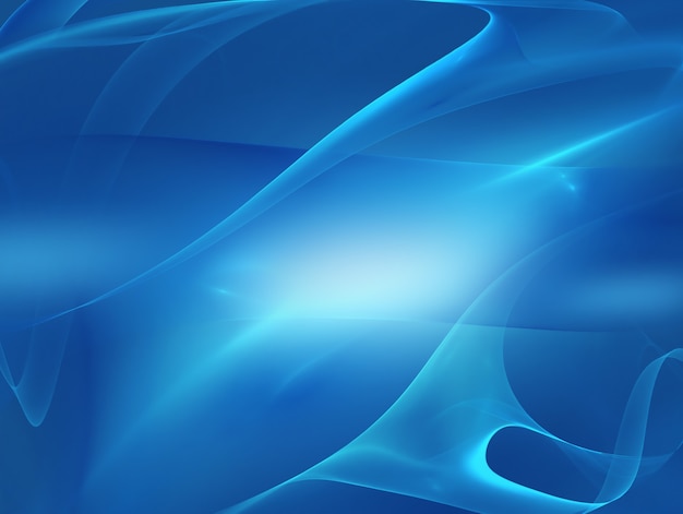 Photo abstract blue background with smooth lines
