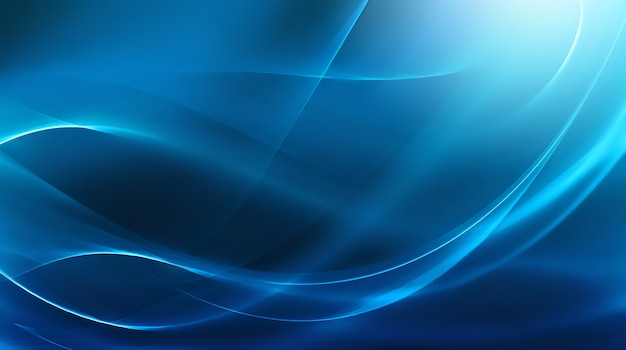 Abstract blue background with smooth lines