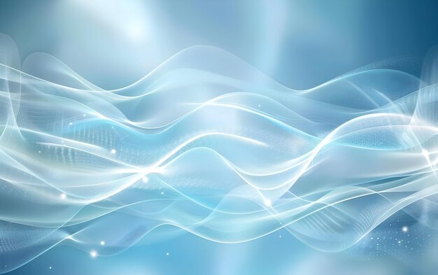 Abstract blue background with smooth shining lines