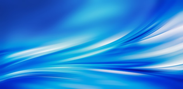 Abstract blue background with smooth shining lines