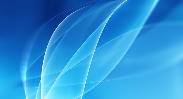 Abstract blue background with smooth shining lines