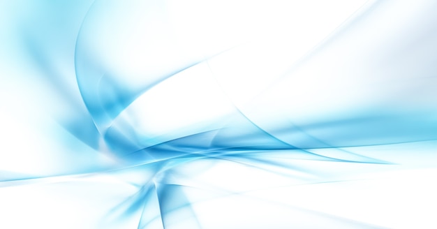 Abstract blue background with smooth shining lines