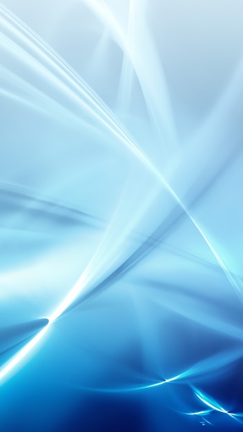 Abstract blue background with smooth shining lines