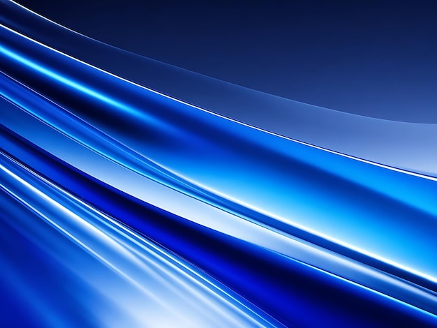 Abstract blue background with smooth shining lines