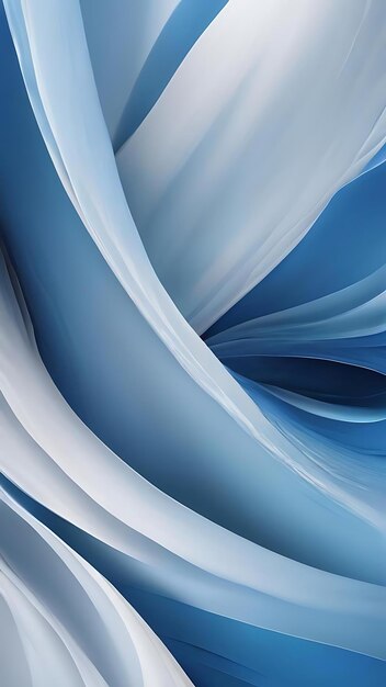 Abstract blue background with smooth white lines