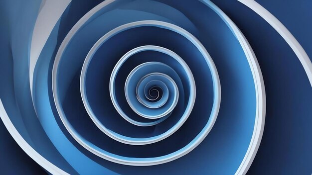 Foto sfondio blu astratto con un disegno a spirale