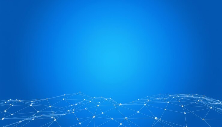 Abstract blue background with white lines