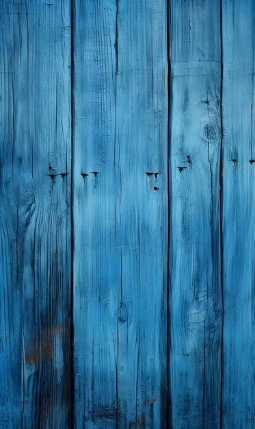 Photo abstract blue background with wooden texture