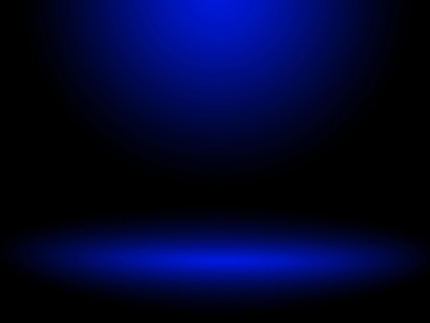 Abstract blue and black gradient Plain studio background
