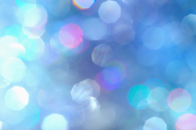 Photo abstract blue blurred bokeh background