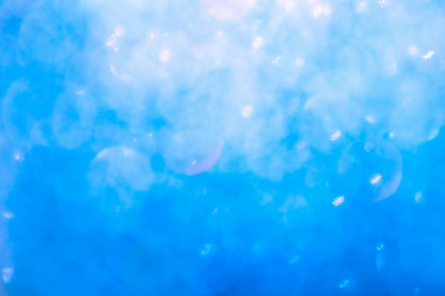 Abstract blue blurred bokeh