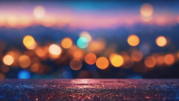 Abstract blue bokeh background