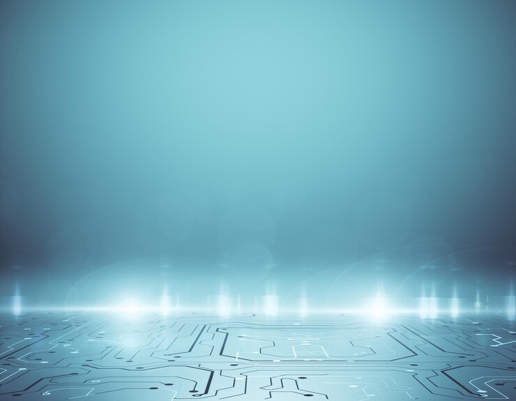 फोटो abstract blue circuit background with copy space