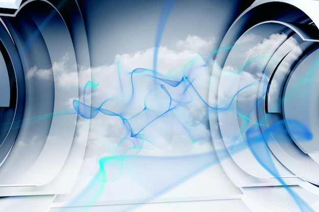 Abstract blue cloud design