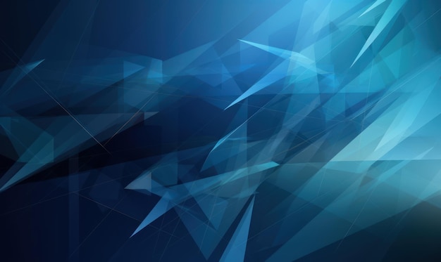 抽象的な青い色の背景または角度ポリゴン三角形凹面ジオメトリを持つ壁紙