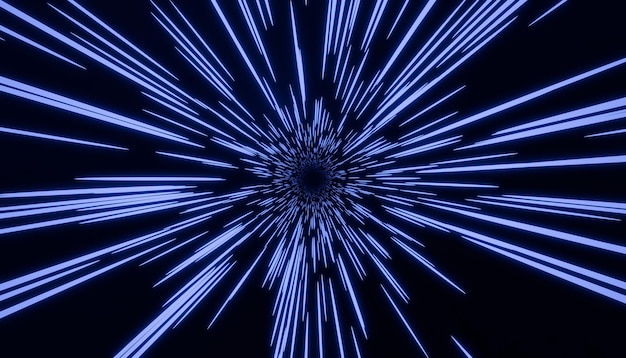 abstract blue color highspeed light trails background motion effect neon fastest glowing light