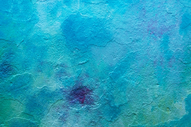 Abstract blue color tone painted wall