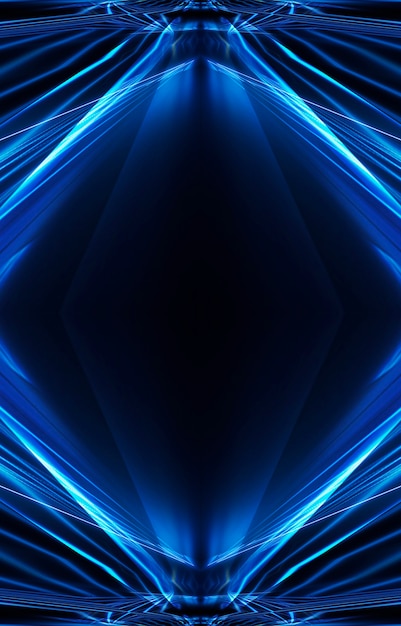 Abstract blue dark neon