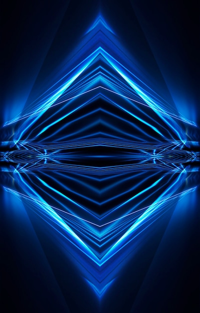 Photo abstract blue dark neon