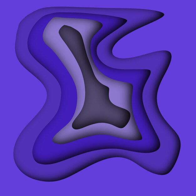 Фото Абстрактный синий, темно-синий и фиолетовый цвет бумаги вырезать иллюстрации искусство дизайн фона, 3d бумага вырезать современные украшения обои
