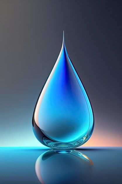 Abstract blue drop