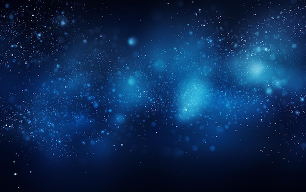 Фото Абстрактный синий фон частицы пыли с глубиной резкости