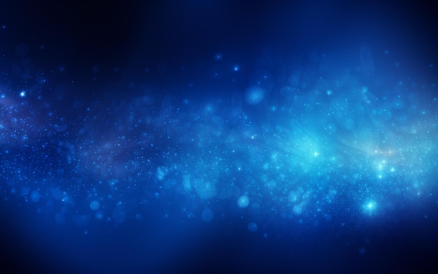 Photo abstract blue dust particles background