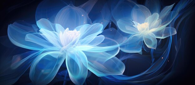 様々なクリエイティブな目的のための抽象的な青い花のデザイン