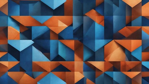 Abstract blue geometric seamless pattern background premium photo