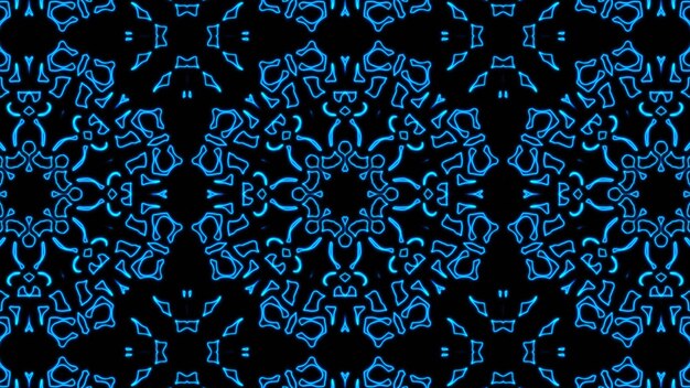 Abstract blue geometric seamless pattern background Premium Photo
