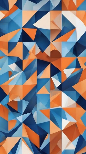 Abstract blue geometric seamless pattern background premium photo