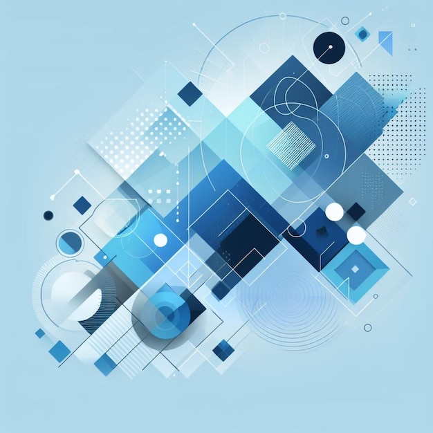 Abstract blue geometric shapes background